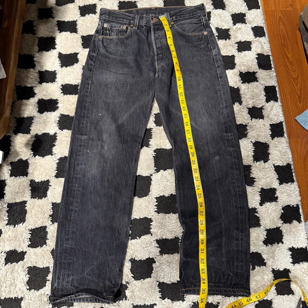 Levi's Men's Straight Jeans - Black - Picture 8 of 9